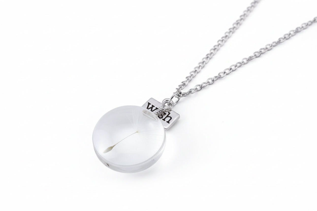 Collier Pendentif "Vœu de Nature" sous Verre