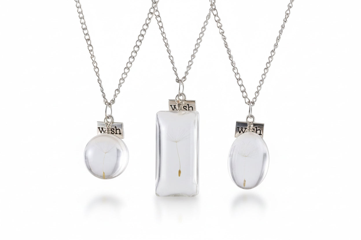 Collier Pendentif "Vœu de Nature" sous Verre