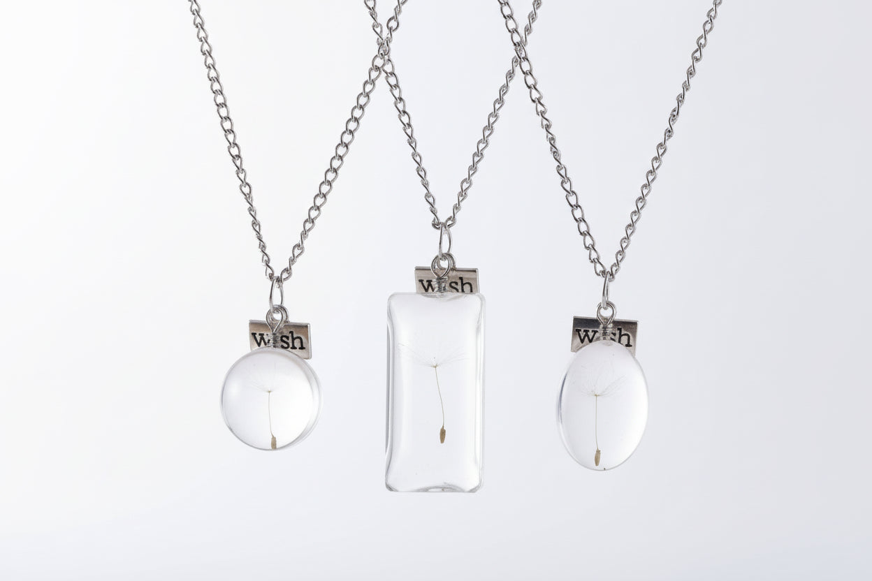 Collier Pendentif "Vœu de Nature" sous Verre