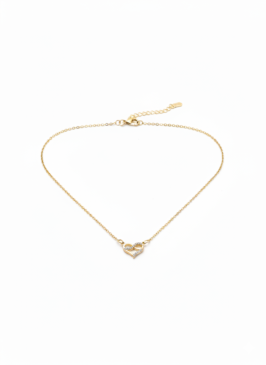 Collier "Amour Éternel" – Cœur et Infini en Or