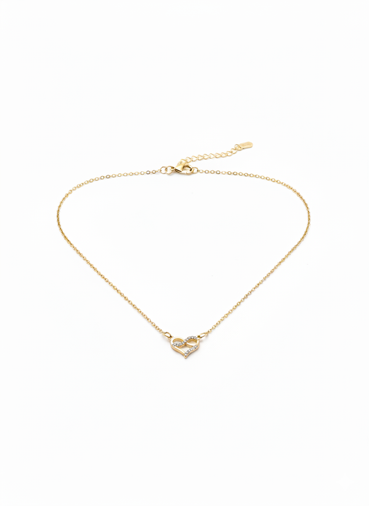 Collier "Amour Éternel" – Cœur et Infini en Or